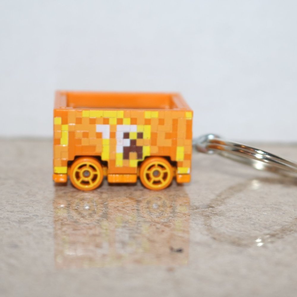 Hot Wheels Minecraft Minecart CUSTOM keychain